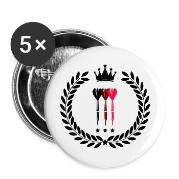 dart - Buttons groß 56 mm (5er Pack) - Weiß - Vorne