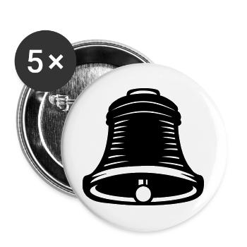 Turmuhr - Buttons groß 56 mm (5er Pack) - Weiß - Vorne