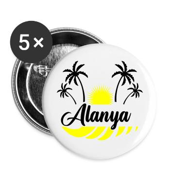 alanya - Buttons groß 56 mm (5er Pack) - Weiß - Vorne