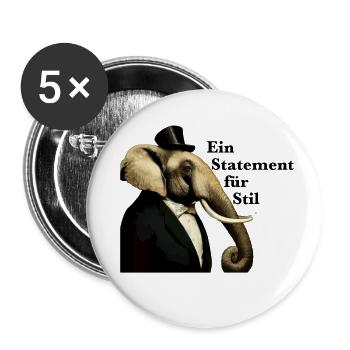 Ein Statement Für Steel Elefanten Design geschenk - Buttons groß 56 mm (5er Pack) - Weiß - Vorne