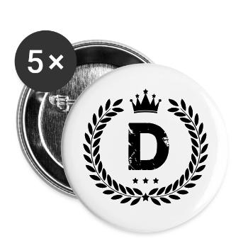 Coat of arms D - Buttons large 2.2''/56 mm (5-pack) - white - Front