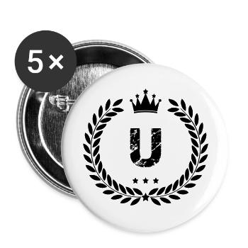 Coat of arms U - Buttons large 2.2''/56 mm (5-pack) - white - Front