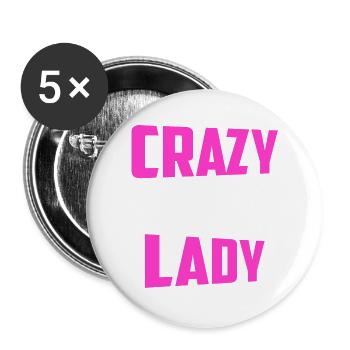 Crazy Locksmith Lady Lockpicker Woman - Buttons large 2.2''/56 mm (5-pack) - white - Front