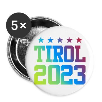 Tyrol 2023 - Lot de 5 grands badges (56 mm) - blanc - Devant