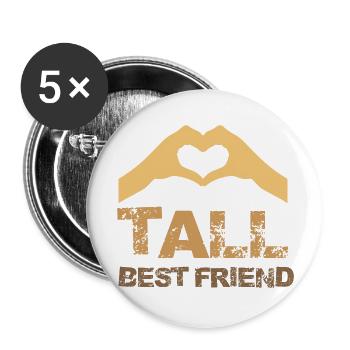 Big Best Friend - Buttons large 2.2''/56 mm (5-pack) - white - Front