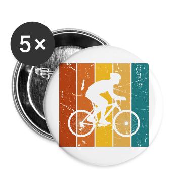 Vintage gift bike - Buttons large 2.2''/56 mm (5-pack) - white - Front