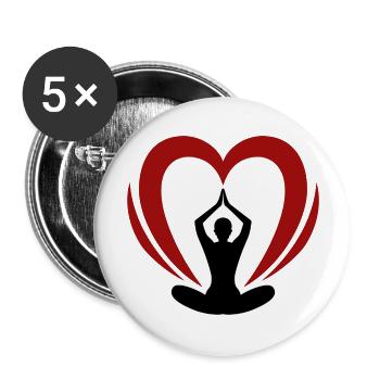 Joga - Buttons groß 56 mm (5er Pack) - Weiß - Vorne