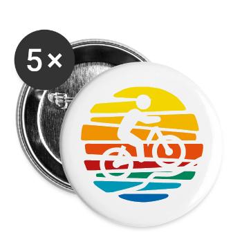 Bike, Bike - Buttons large 2.2''/56 mm (5-pack) - white - Front