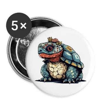 Zaza der Streuer - Buttons groß 56 mm (5er Pack) - Weiß - Vorne