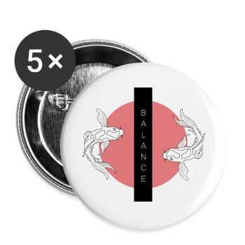 balance - Buttons groß 56 mm (5er Pack) - Weiß - Vorne