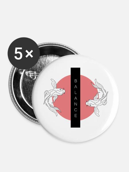 balance - Buttons groß 56 mm (5er Pack) - Weiß