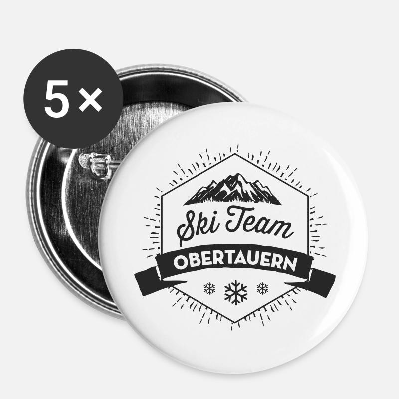 Ski Team Obertauern - Buttons large 2.2''/56 mm (5-pack) - white