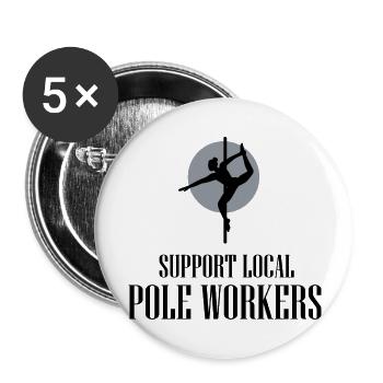 Dancing Dance Music - Buttons groß 56 mm (5er Pack) - Weiß - Vorne