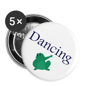 Dancing Dance Music - Buttons large 2.2''/56 mm (5-pack) - white - Front