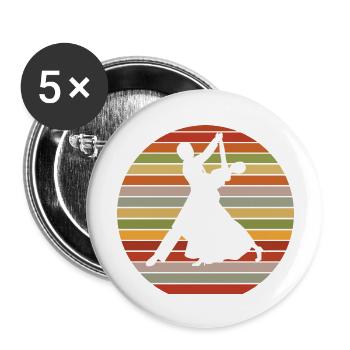 Dancing Dance Music - Buttons groß 56 mm (5er Pack) - Weiß - Vorne