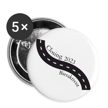 Bieraktivist! Party, Mallorca, Karneval, JGA! - Buttons groß 56 mm (5er Pack) - Weiß - Vorne