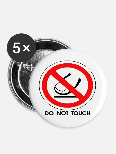 Do Not Touch - Buttons large 2.2''/56 mm (5-pack) - white