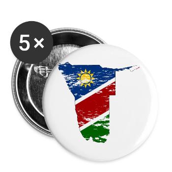 Namibia map used - Buttons large 2.2''/56 mm (5-pack) - white - Front