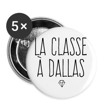 La classe à Dallas - Lot de 5 grands badges (56 mm) - blanc - Devant
