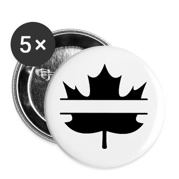 Maple leaf canada middle space veröffentlicht - Buttons groß 56 mm (5er Pack) - Weiß - Vorne