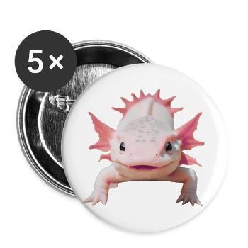 Joyeux Axolotl - Lot de 5 grands badges (56 mm) - blanc - Devant