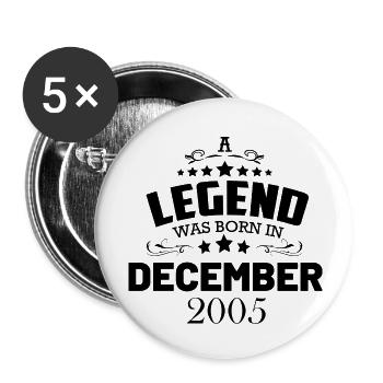 18e anniversaire Légende Décembre 2005 - Lot de 5 grands badges (56 mm) - blanc - Devant