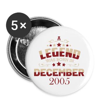 18e anniversaire Légende Décembre 2005 - Lot de 5 grands badges (56 mm) - blanc - Devant