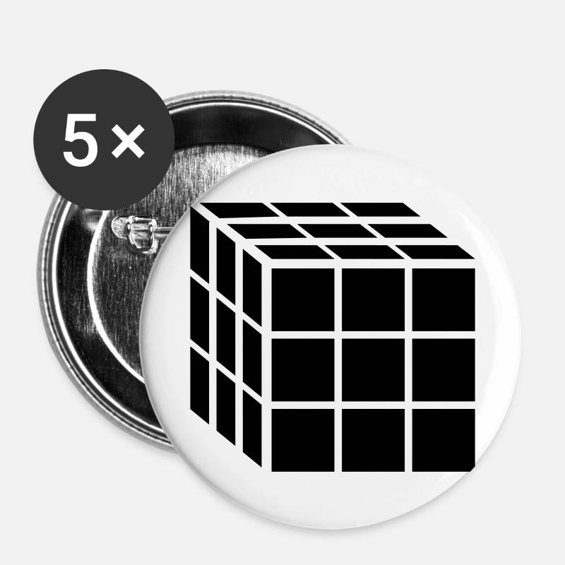3x3 Block Cube - Buttons large 2.2''/56 mm (5-pack) - white