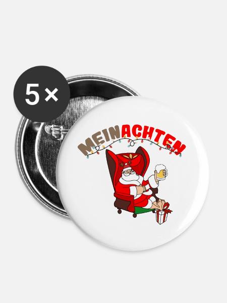 Meinachten! - Buttons groß 56 mm (5er Pack) - Weiß