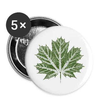 Maple Leaf / Leaf - BOTANICAL Maple - Buttons large 2.2''/56 mm (5-pack) - white - Front