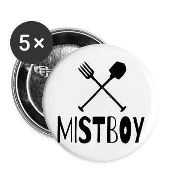 Garçon de brume - Lot de 5 grands badges (56 mm) - blanc - Devant