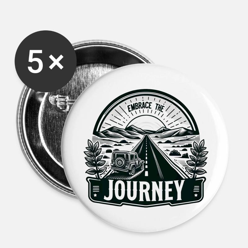 Embrace the Journey - Buttons large 2.2''/56 mm (5-pack) - white