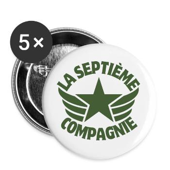 Seventh Company, 7th Company, Chaudard - Buttons large 2.2''/56 mm (5-pack) - white - Front