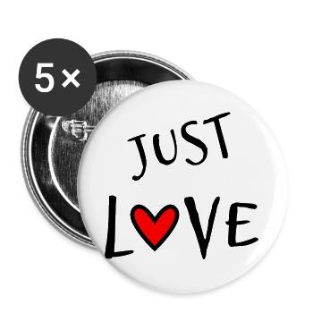 COUPLE. JUST MARRIED. EVJF. SAINT VALENTIN. MARIES - Lot de 5 grands badges (56 mm) - blanc - Devant