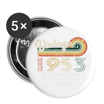 Génial depuis 1953 anniversaire 1953 millésime 195 - Lot de 5 grands badges (56 mm) - blanc - Devant