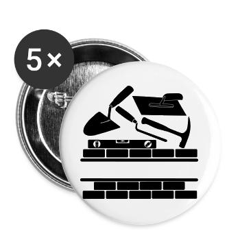 Logo de Mason - Lot de 5 grands badges (56 mm) - blanc - Devant