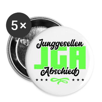 Bachelor party bachelor party - Buttons large 2.2''/56 mm (5-pack) - white - Front