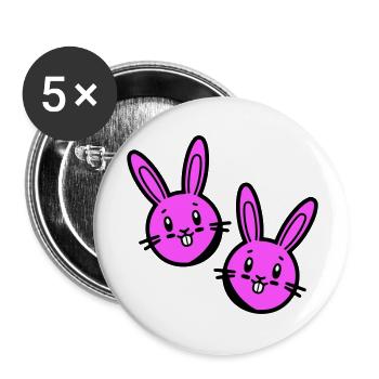 Easter Bunny Symbol Easter - Buttons large 2.2''/56 mm (5-pack) - white - Front