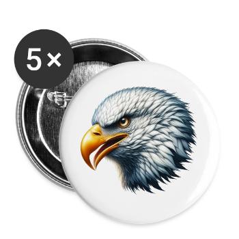 Aigle - Lot de 5 grands badges (56 mm) - blanc - Devant