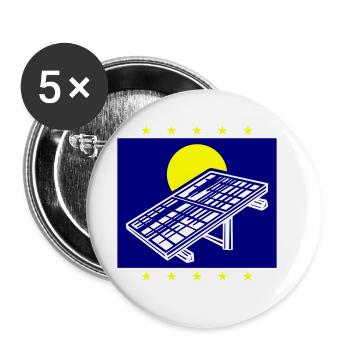 Photovoltaic System Solar Energy - Buttons large 2.2''/56 mm (5-pack) - white - Front