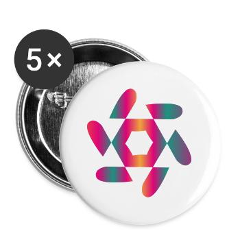 MOTHER'S DAY. HAPPY MOTHER'S DAY. MOM - Buttons large 2.2''/56 mm (5-pack) - white - Front