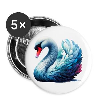 Swan - Buttons large 2.2''/56 mm (5-pack) - white - Front