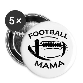Football Mom - Buttons large 2.2''/56 mm (5-pack) - white - Front