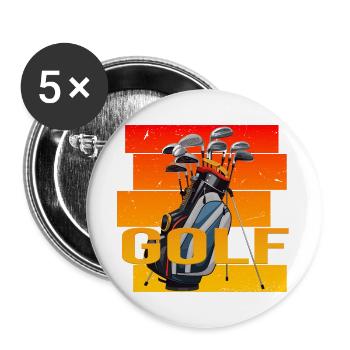 Golfsport - Buttons groß 56 mm (5er Pack) - Weiß - Vorne