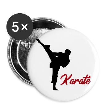 karate - Buttons large 2.2''/56 mm (5-pack) - white - Front
