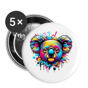 Koala - Buttons large 2.2''/56 mm (5-pack) - white - Front