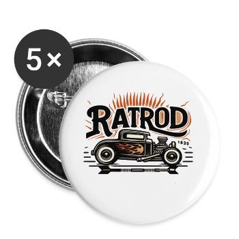 Ratsking Ratlook Shirt – Rustic Custom Style - Buttons large 2.2''/56 mm (5-pack) - white - Front