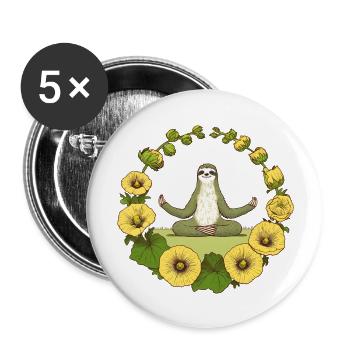 Zen-Trägheit - Buttons groß 56 mm (5er Pack) - Weiß - Vorne