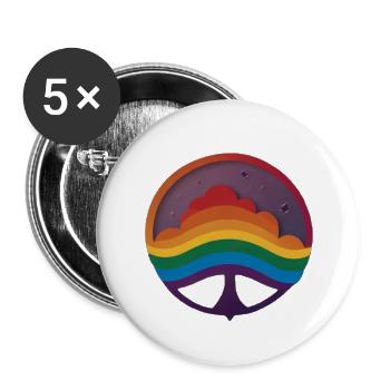 Lovetree - Buttons groß 56 mm (5er Pack) - Weiß - Vorne