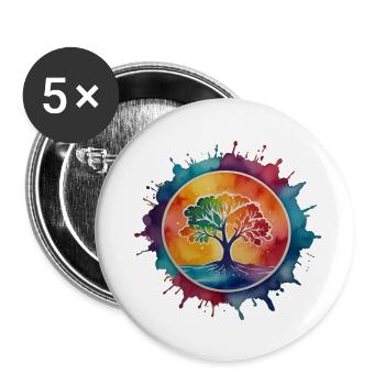 Make love not war - Buttons large 2.2''/56 mm (5-pack) - white - Front